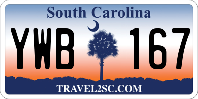 SC license plate YWB167