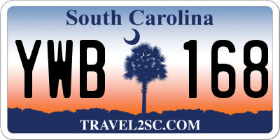 SC license plate YWB168