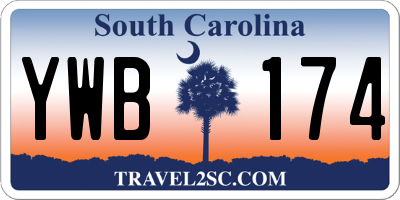 SC license plate YWB174
