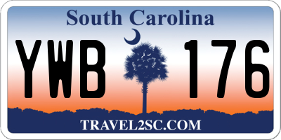 SC license plate YWB176