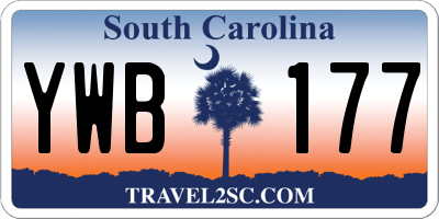 SC license plate YWB177