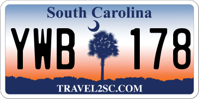 SC license plate YWB178
