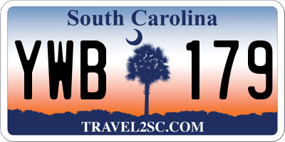 SC license plate YWB179