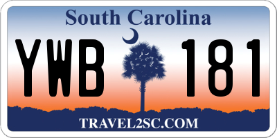 SC license plate YWB181
