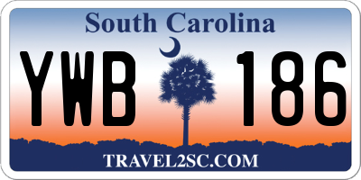 SC license plate YWB186