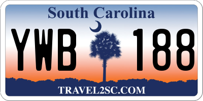 SC license plate YWB188