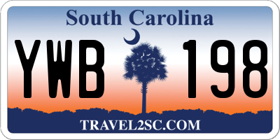 SC license plate YWB198