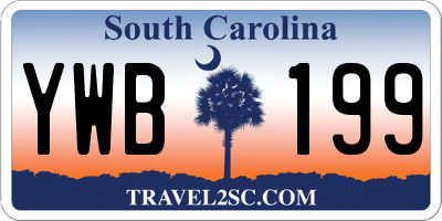 SC license plate YWB199