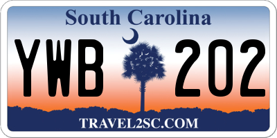 SC license plate YWB202