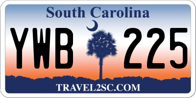 SC license plate YWB225