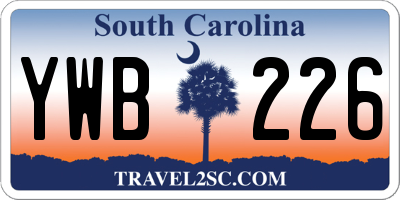 SC license plate YWB226