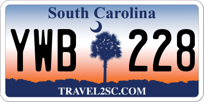 SC license plate YWB228