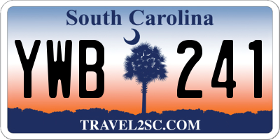 SC license plate YWB241