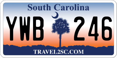 SC license plate YWB246