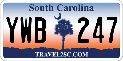 SC license plate YWB247
