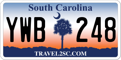 SC license plate YWB248