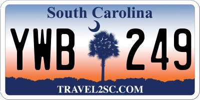 SC license plate YWB249