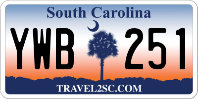 SC license plate YWB251
