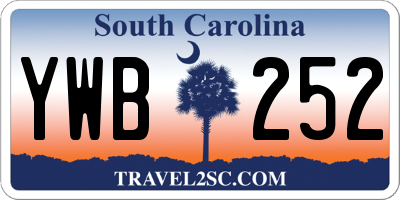 SC license plate YWB252