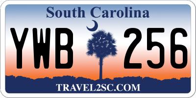 SC license plate YWB256