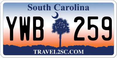 SC license plate YWB259