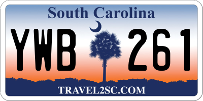 SC license plate YWB261