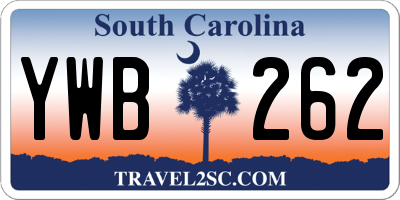 SC license plate YWB262