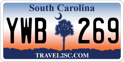 SC license plate YWB269