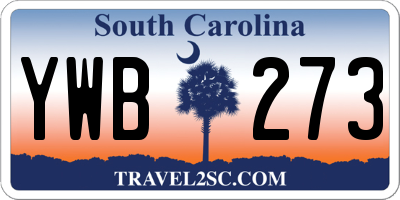 SC license plate YWB273
