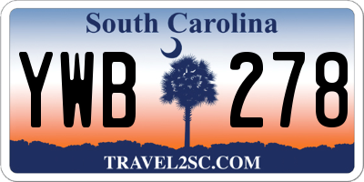SC license plate YWB278