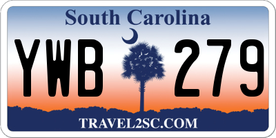 SC license plate YWB279
