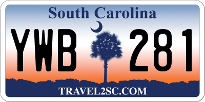 SC license plate YWB281