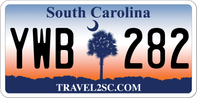 SC license plate YWB282