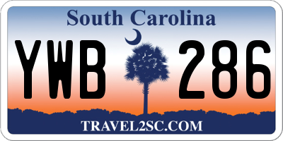 SC license plate YWB286
