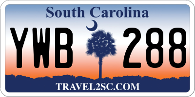 SC license plate YWB288