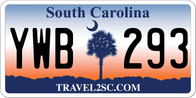 SC license plate YWB293