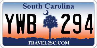 SC license plate YWB294