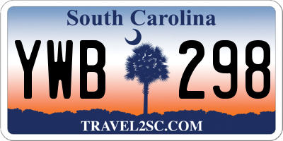 SC license plate YWB298