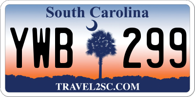 SC license plate YWB299