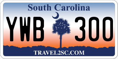 SC license plate YWB300