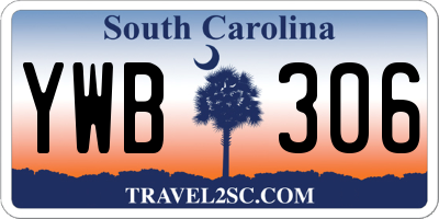 SC license plate YWB306