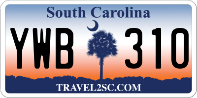 SC license plate YWB310