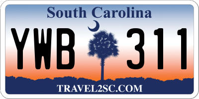 SC license plate YWB311
