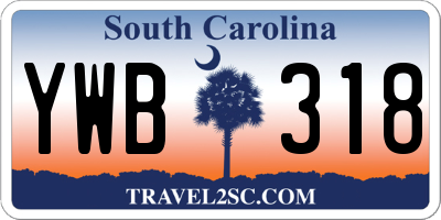 SC license plate YWB318