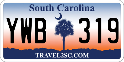SC license plate YWB319