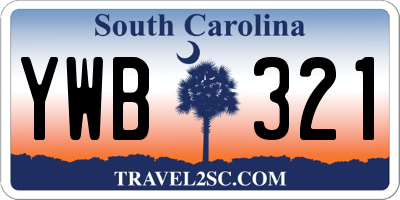 SC license plate YWB321