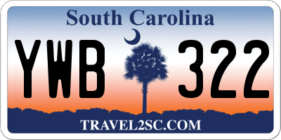 SC license plate YWB322