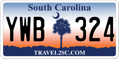 SC license plate YWB324