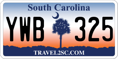 SC license plate YWB325