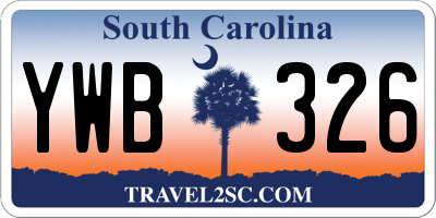 SC license plate YWB326